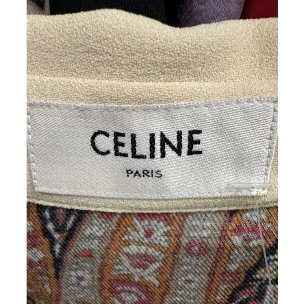 Celine Fitted Paisley Print Dress MultiColor Wool Very good - Box View