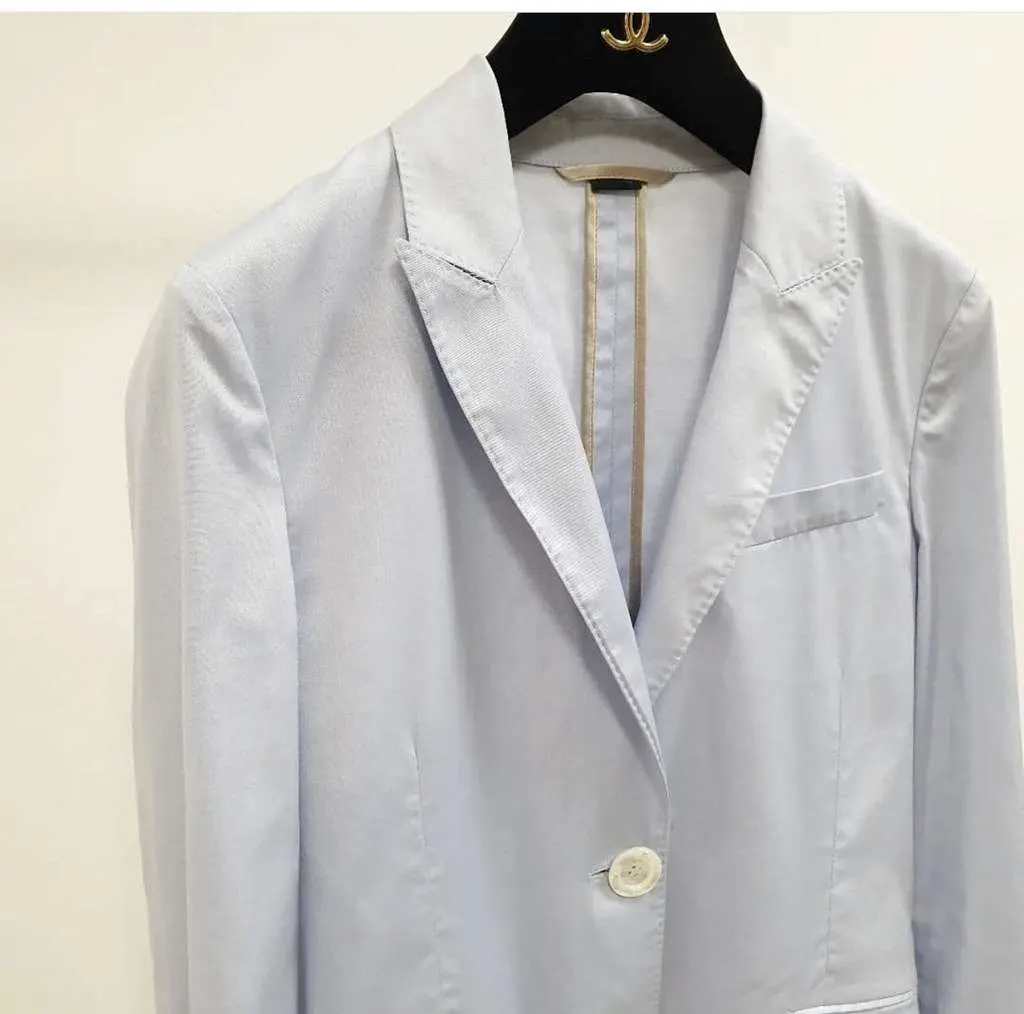 Gucci Light Jacket Blue Cotton Very good - Back View