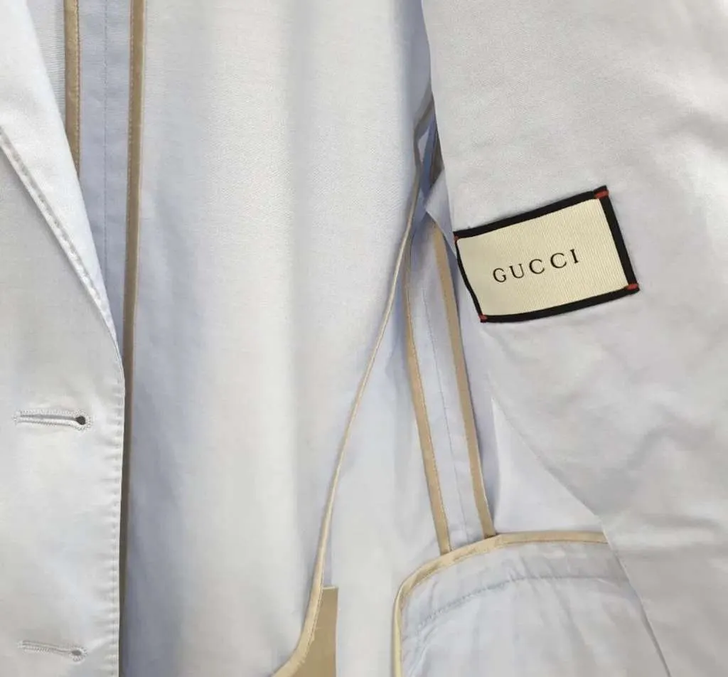 Gucci Light Jacket Blue Cotton Very good - Box View