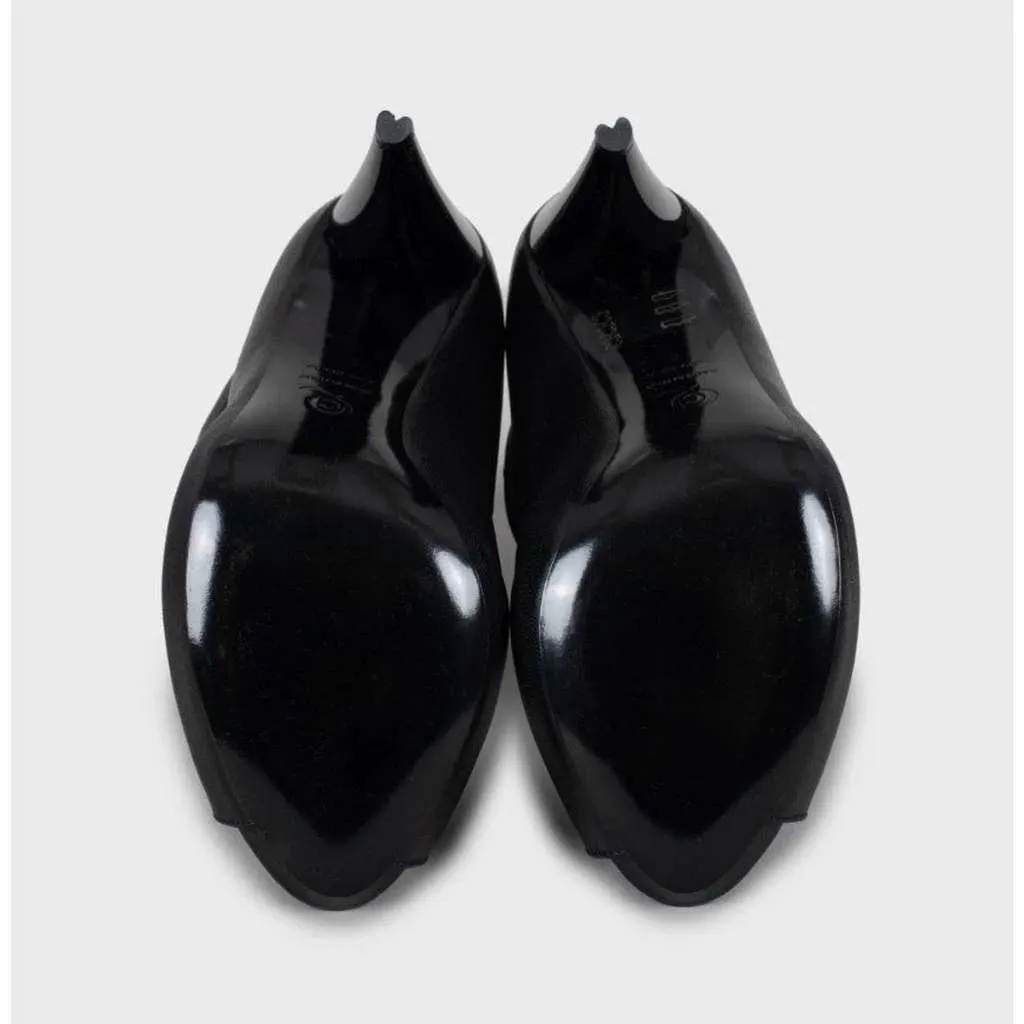Alexander McQueen Open Toe Boots Black Leather Very good - Box View