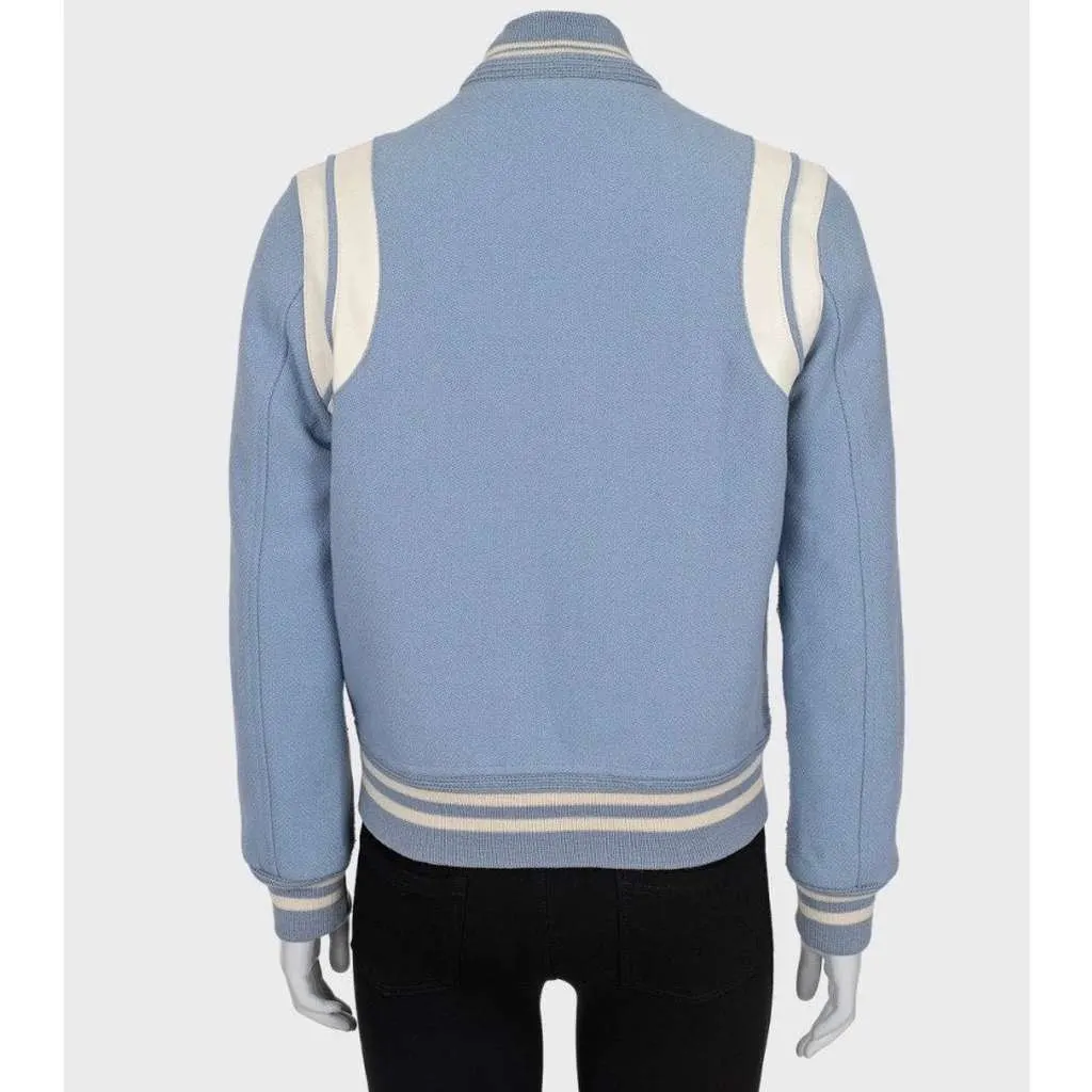 Saint Laurent Light Bomber Jacket Blue Cotton Very good - Inside View