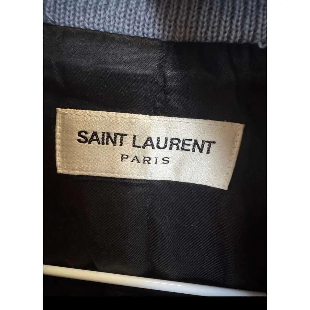 Saint Laurent Light Bomber Jacket Blue Cotton Very good - Box View