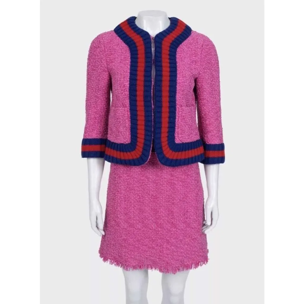 Gucci Skirt Suit Versatile Pink Tweed Very good - Box View
