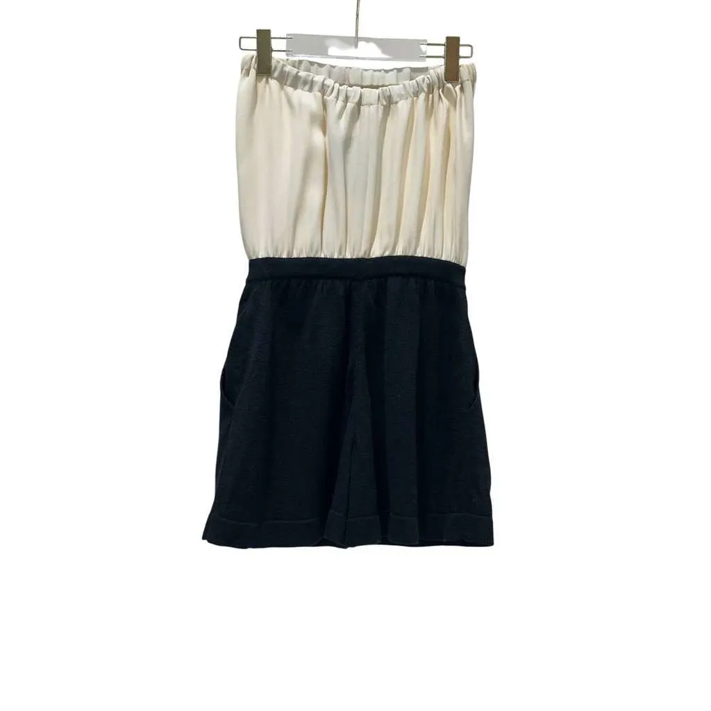 Chanel Signature Playsuit Mini Jumpsuit Black Silk Very good - Model View