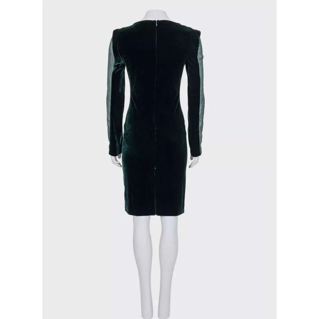 Jean Paul Gaultier Sheer Insert Dress Green Silk Very good - Inside View