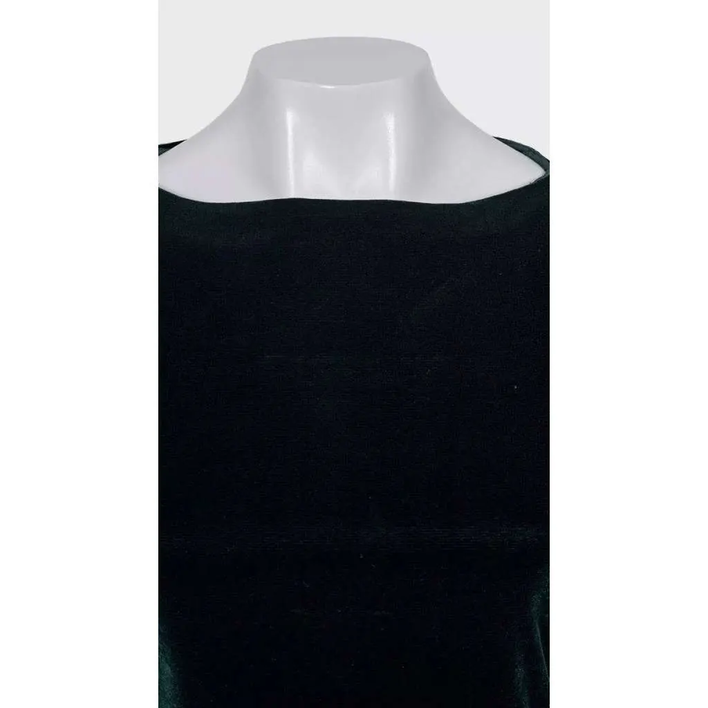 Jean Paul Gaultier Sheer Insert Dress Green Silk Very good - Model View