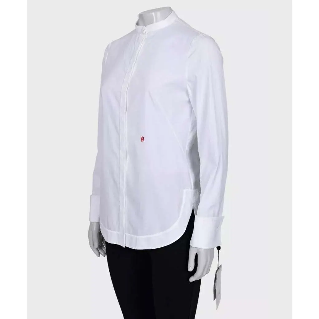 Alexander McQueen Embroidered Logo Shirt White Cotton Very good - Back View