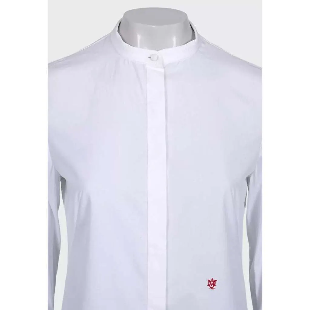 Alexander McQueen Embroidered Logo Shirt White Cotton Very good - Model View