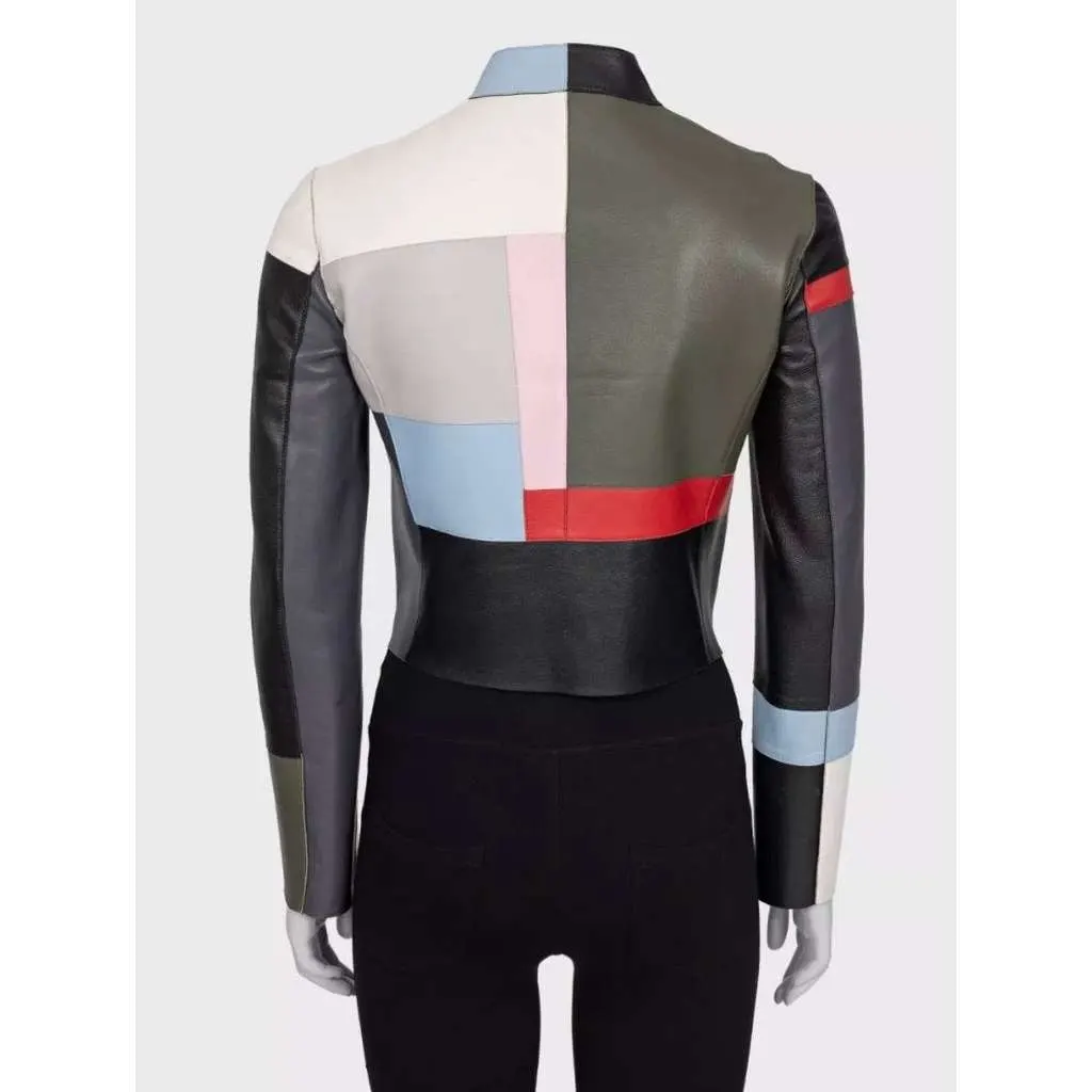 Fendi Cropped Jacket MultiColor Leather Very good - Inside View