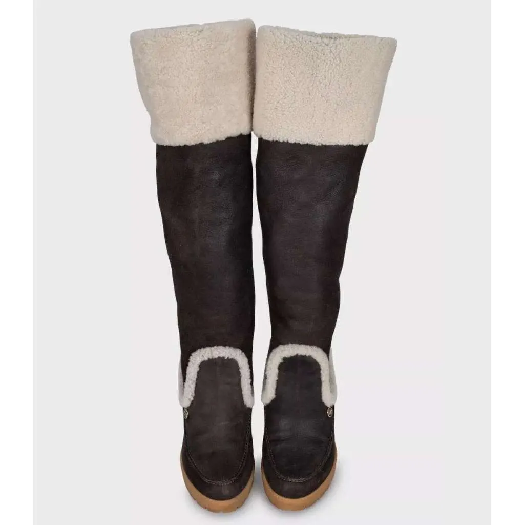 Dior Polaire Chocolate Boots Brown Leather Very good - Back View