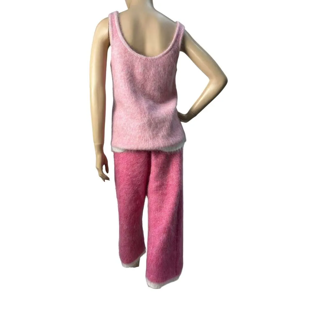 Sonia Rykiel Knitted Pants Top Pink Cotton Never worn, with tag - Inside View
