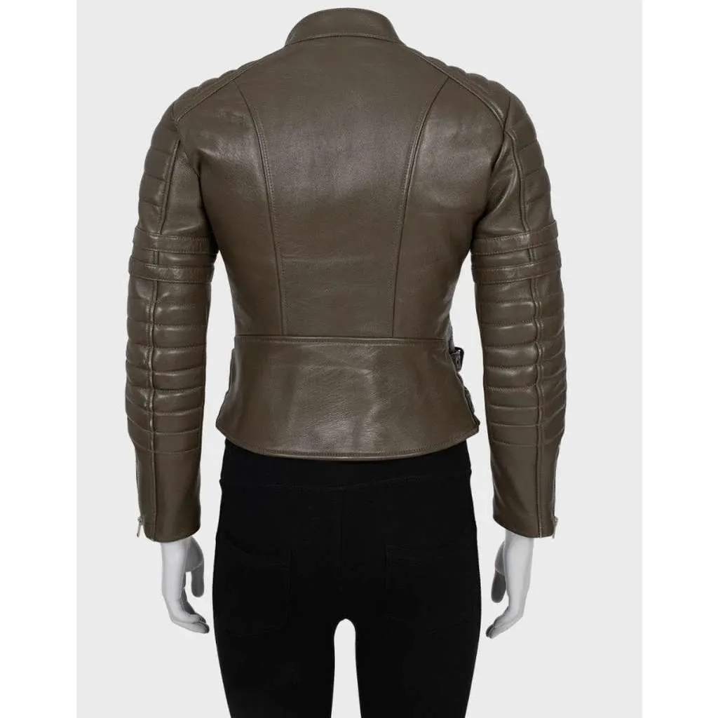 Celine Quilted Jacket (US ) Brown Leather Very good - Inside View
