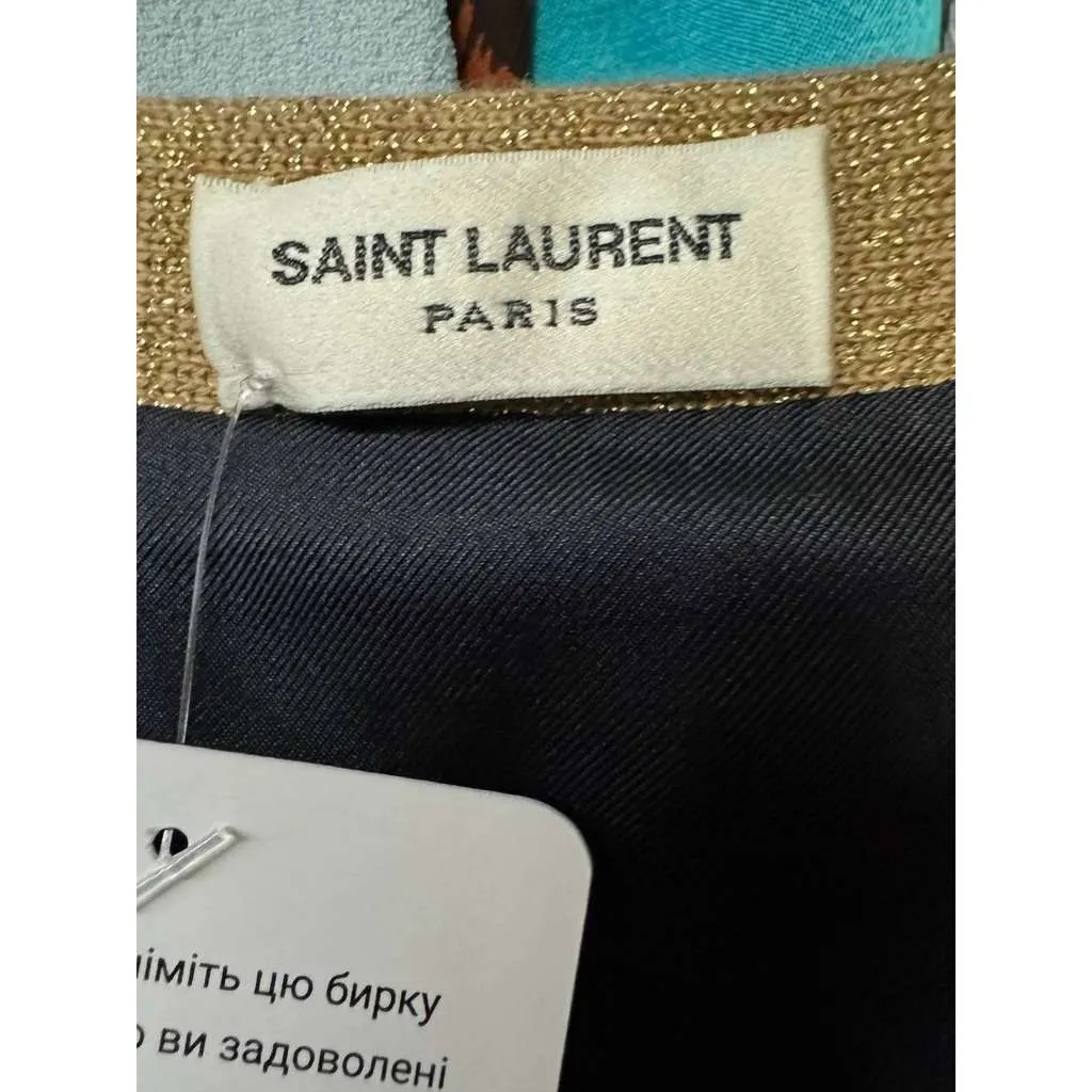 Saint Laurent Luxurious Animal Print Blend Cardigan Black Wool Very good - Box View