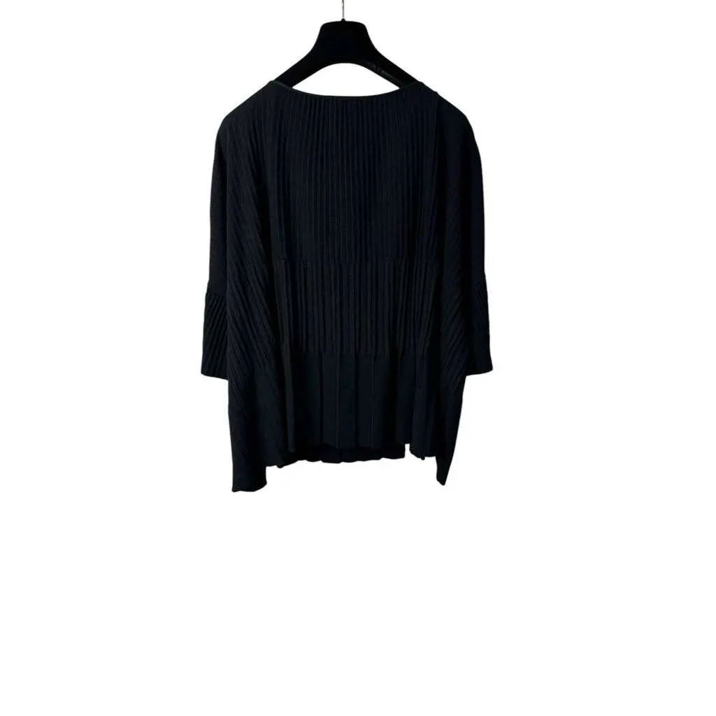 Chanel Flared Sleeves Concise Knitted Top Red Cotton Very good - Back View
