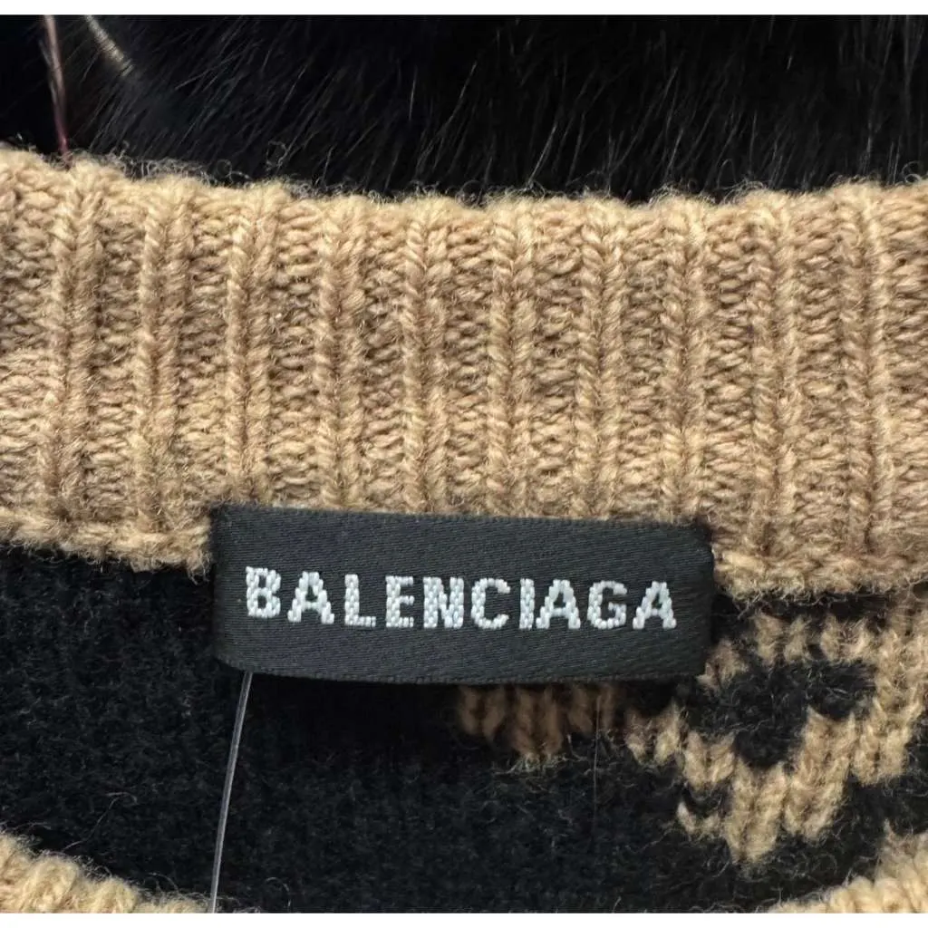 Balenciaga Oversized Sweater Brown Wool Very good - Box View