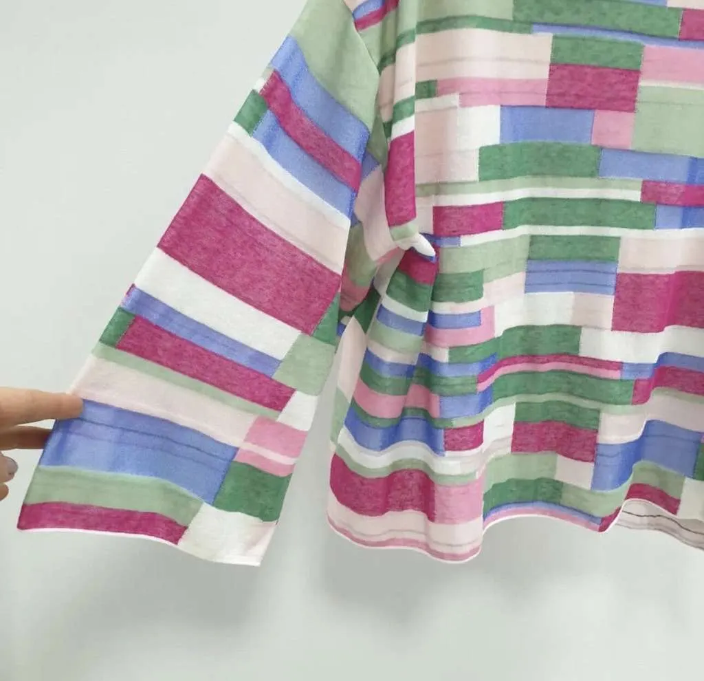 Chanel Abstract Printed Knit Turtleneck Top MultiColor Cotton Very good - Back View