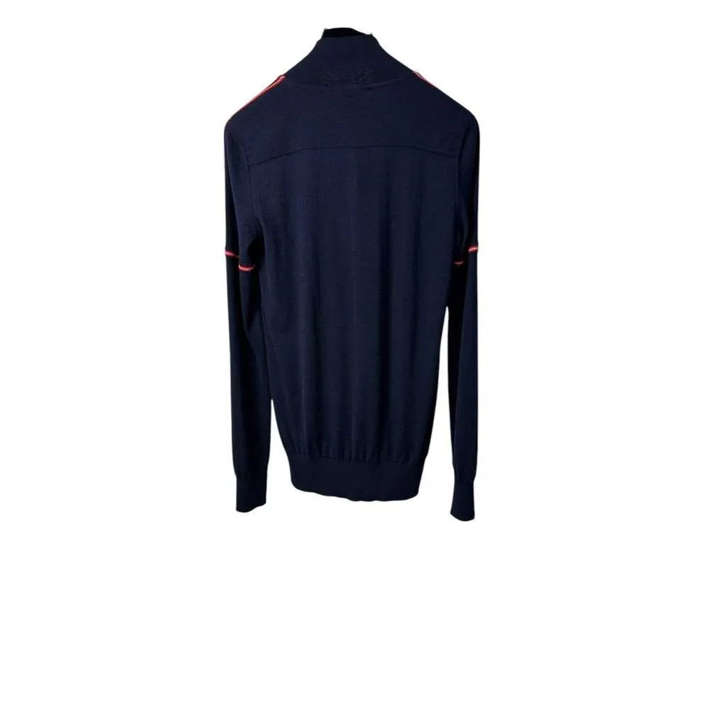 Chanel CC Logo Jumper Navy Cotton Very good - Model View