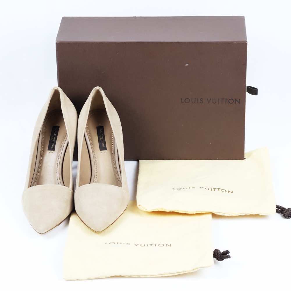 Louis Vuitton Velvet Heels - Back view