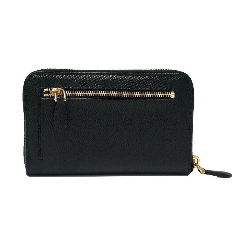 Prada Prada Women's Black Saffiano Cuir Full Zip Wallet - Image 6