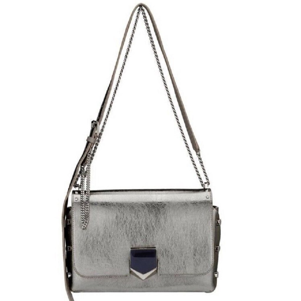 Jimmy Choo Jimmy Choo Metallic Silver Lockett Crossbody Shoulder Bag