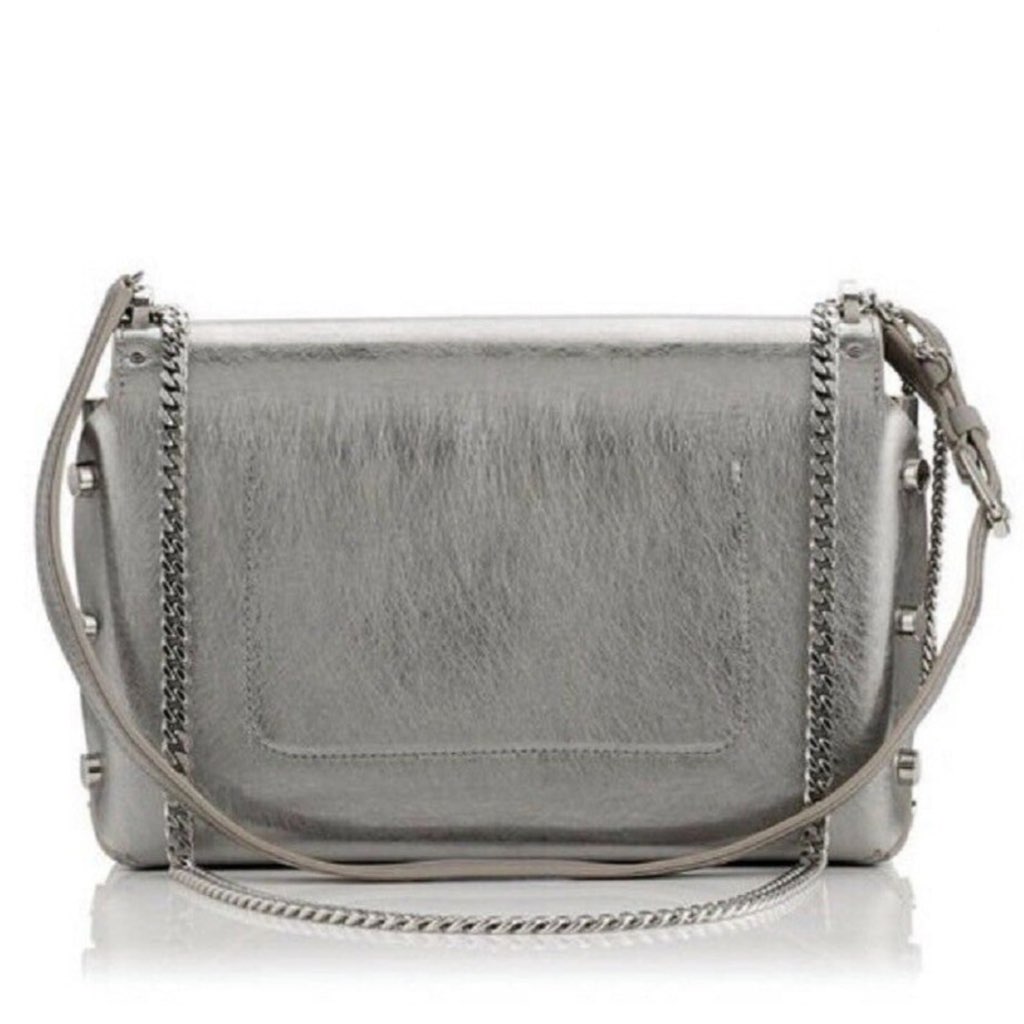 Jimmy Choo Jimmy Choo Metallic Silver Lockett Crossbody Shoulder Bag - Image 6
