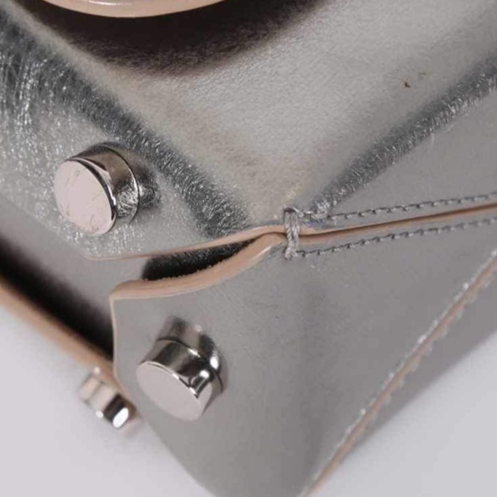 Jimmy Choo Jimmy Choo Metallic Silver Lockett Crossbody Shoulder Bag - Image 10