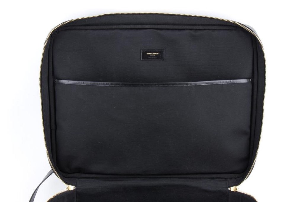 Saint Laurent Saint Laurent Monogram Large Luggage Case Bag Dark Brown Coated Canvas - 4