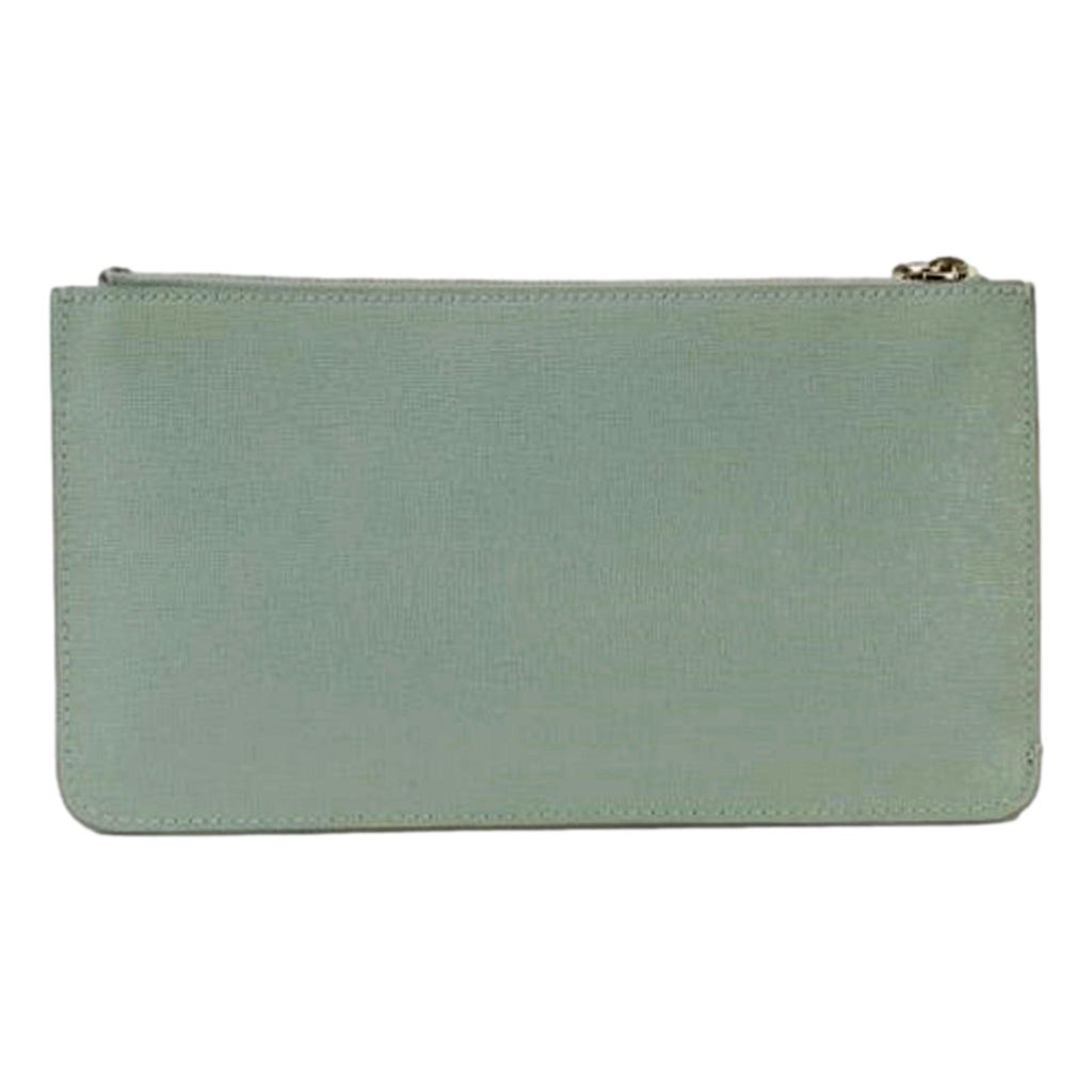 Fendi Fendi Monster Zip Pouch Clutch Cosmetic Bag Travel Purple Blue Leather - Side view