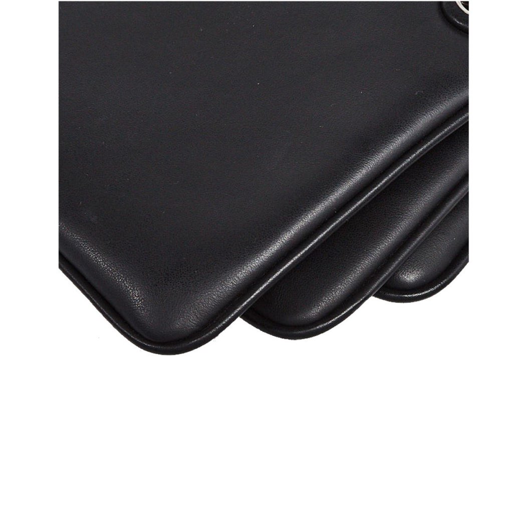 Fendi Fendi Black Leather Pearl Studded Triplette Multi Clutch Handbag - Image 14