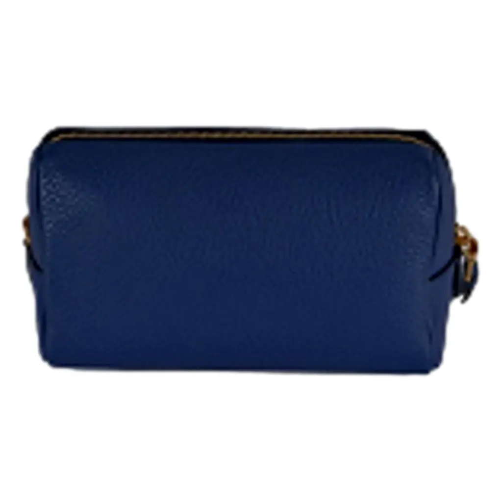 Prada Contenitore Baltico Navy Blue Vitello Daino Vanity Case Blue Leather Never worn, with tag - Back View