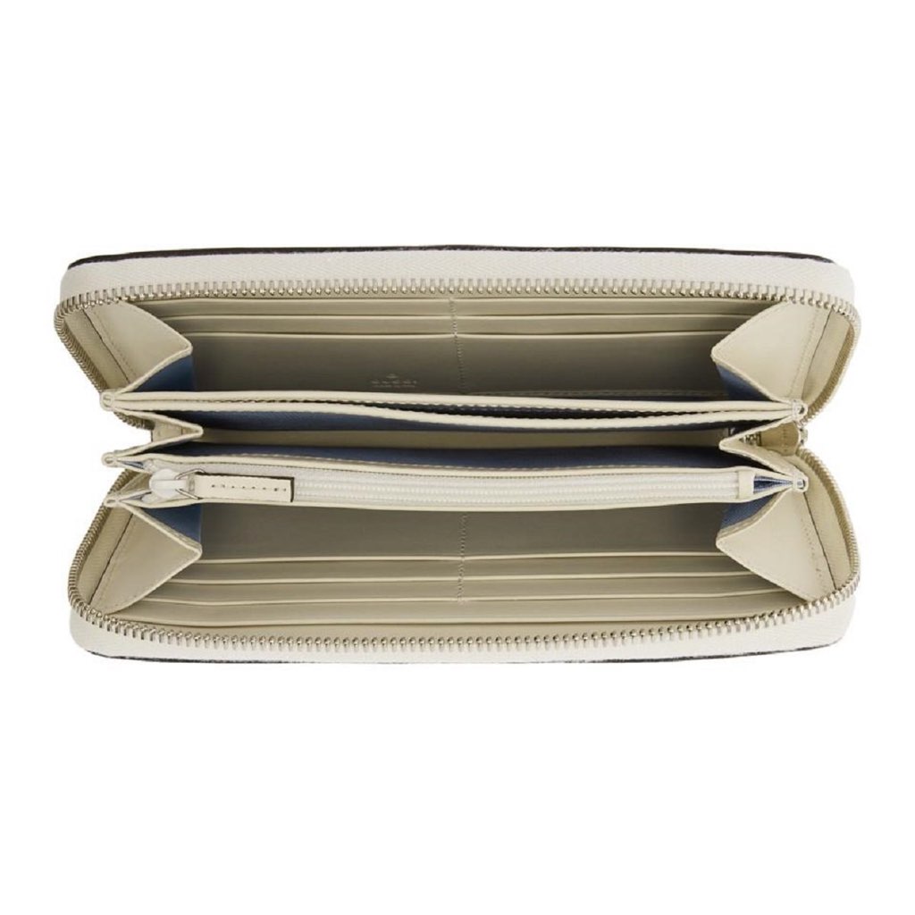 Gucci Gucci Sega Guccy Stars White Moon Gold Zipper Leather Wallet - Side view