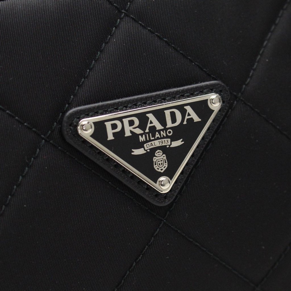 Prada Prada Black Tessuto Nylon Quilted Shoulder Handbag - Image 10