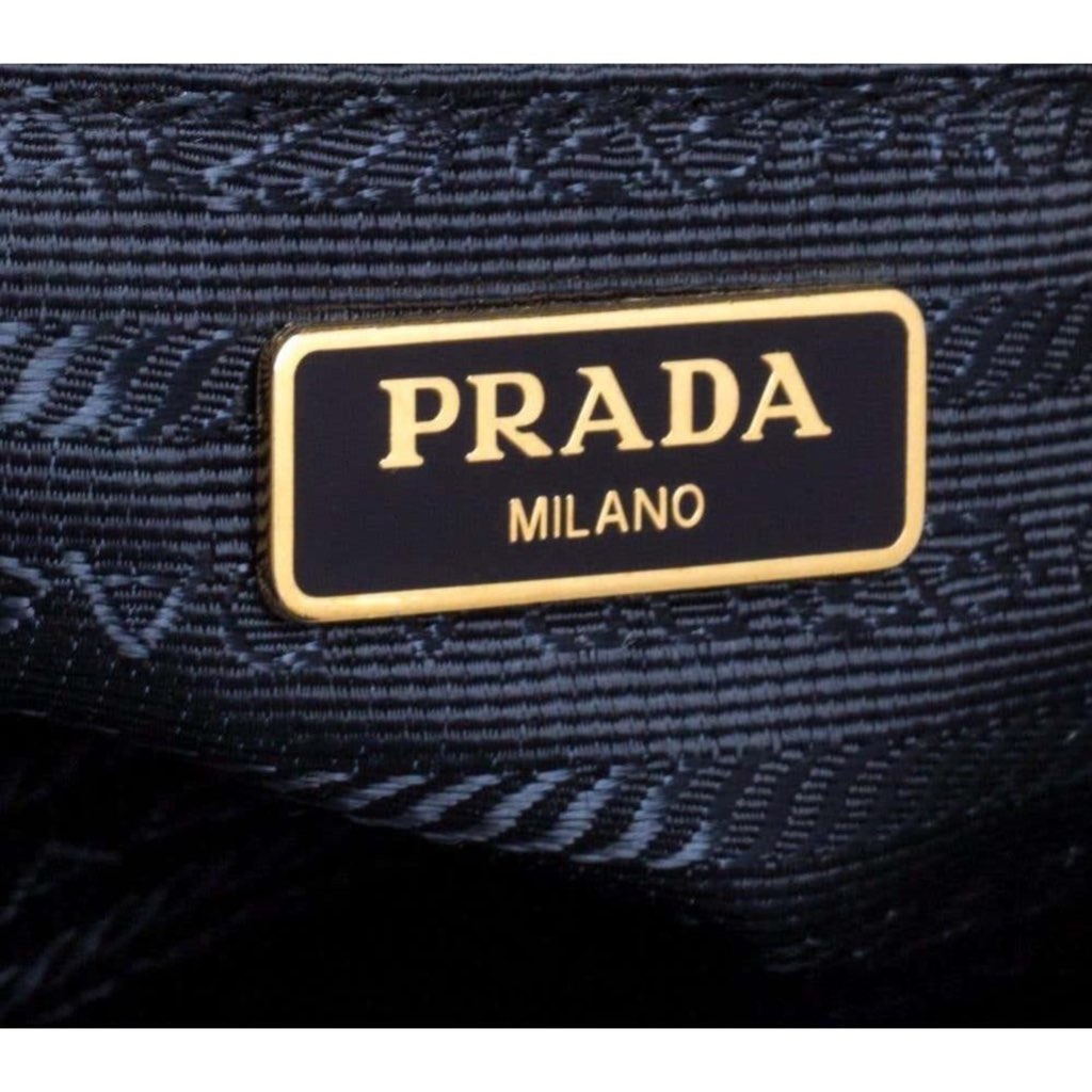 Prada Prada Tessuto Nylon Blue Zip Calf Leather Cross Body Bag - Detail 2