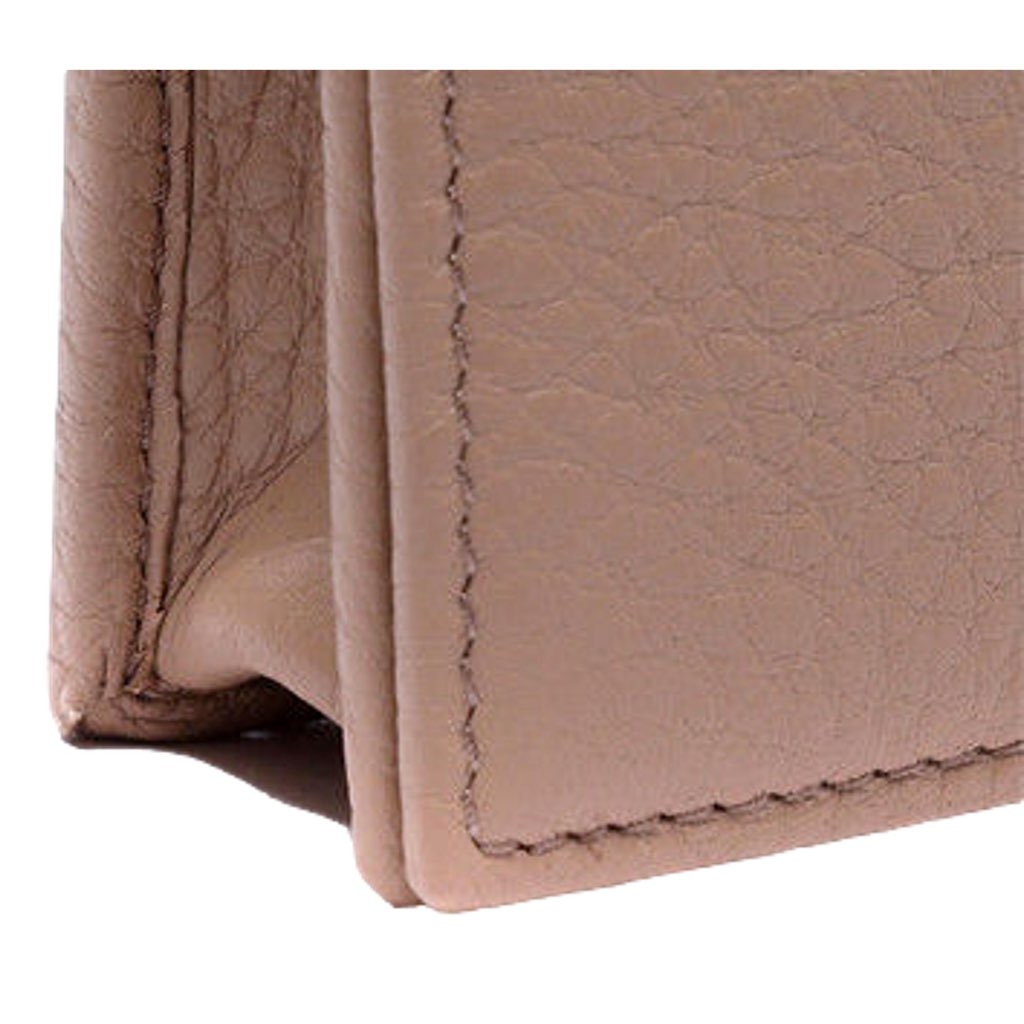 Prada Prada Women's Vitello Grain Cammeo Beige Leather Card Case Wallet - Detail 2