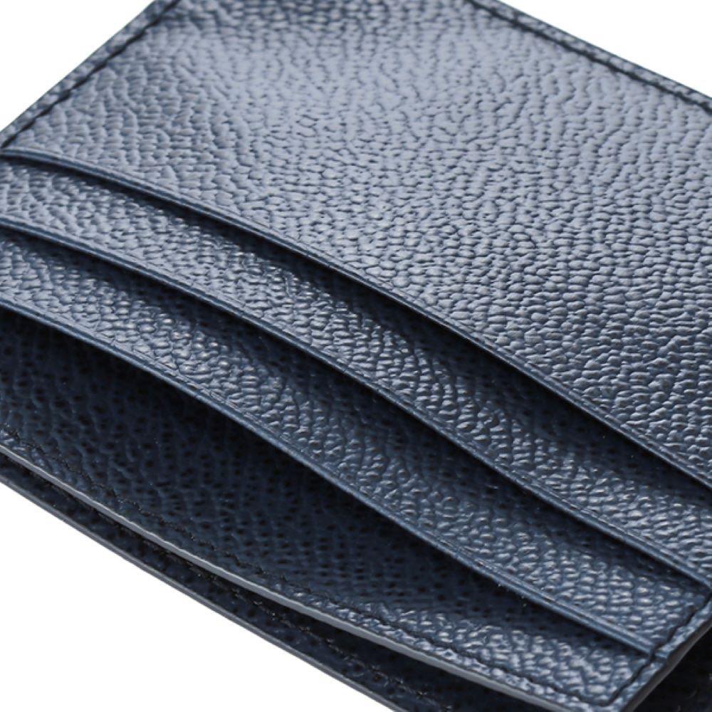 Prada Prada Vitello Micro Grain Navy Triangle Logo Cardholder Wallet - Image 6