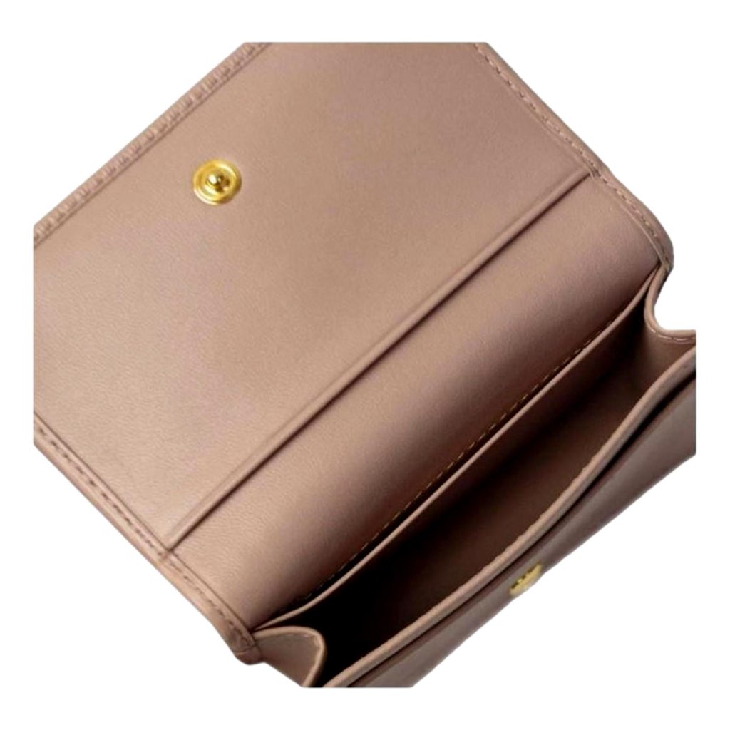 Prada Prada Vitello Move Cipria Beige Leather Mini Cardholder Snap Wallet - Detail 1