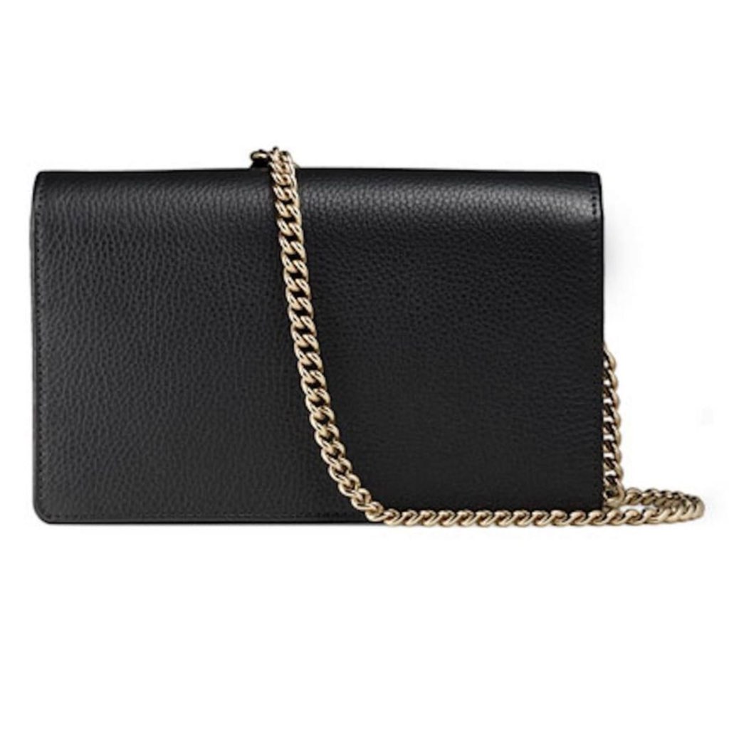 Gucci Gucci Soho Wallet on Chain Black Leather Cross Body Clutch Bag - Detail 1