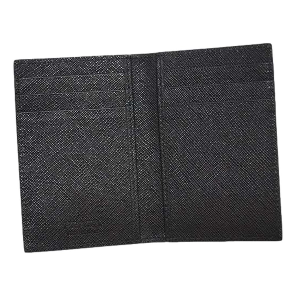 Prada Prada Mens Saffiano Leather Vertical Card Black Holder - 4