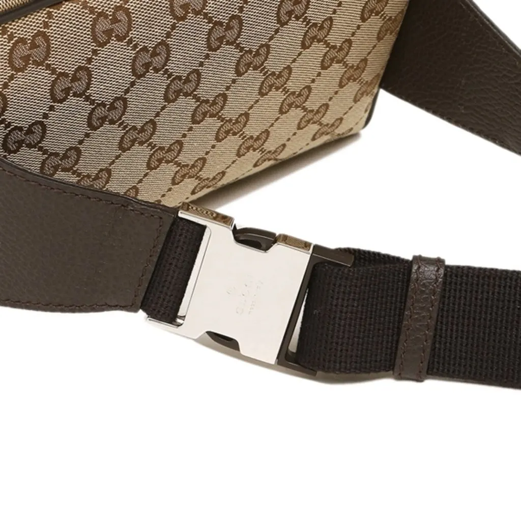 Gucci Original GG Guccissima Canvas Beige Fanny Pack Belt Bag Brown Canvas Never worn, with tag - Box View