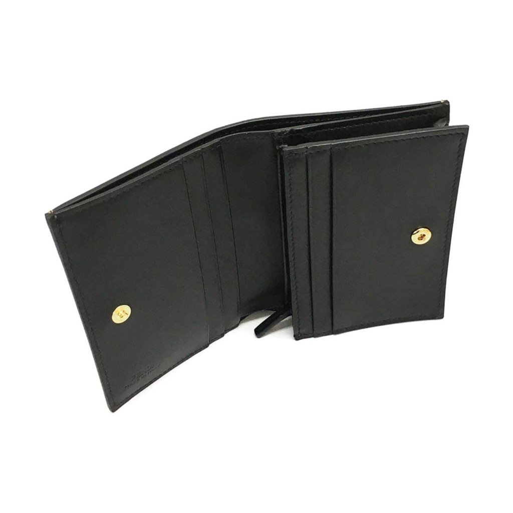 Fendi Fendi Calf Leather F Logo Blue Brown Small Bifold Wallet - Detail 2