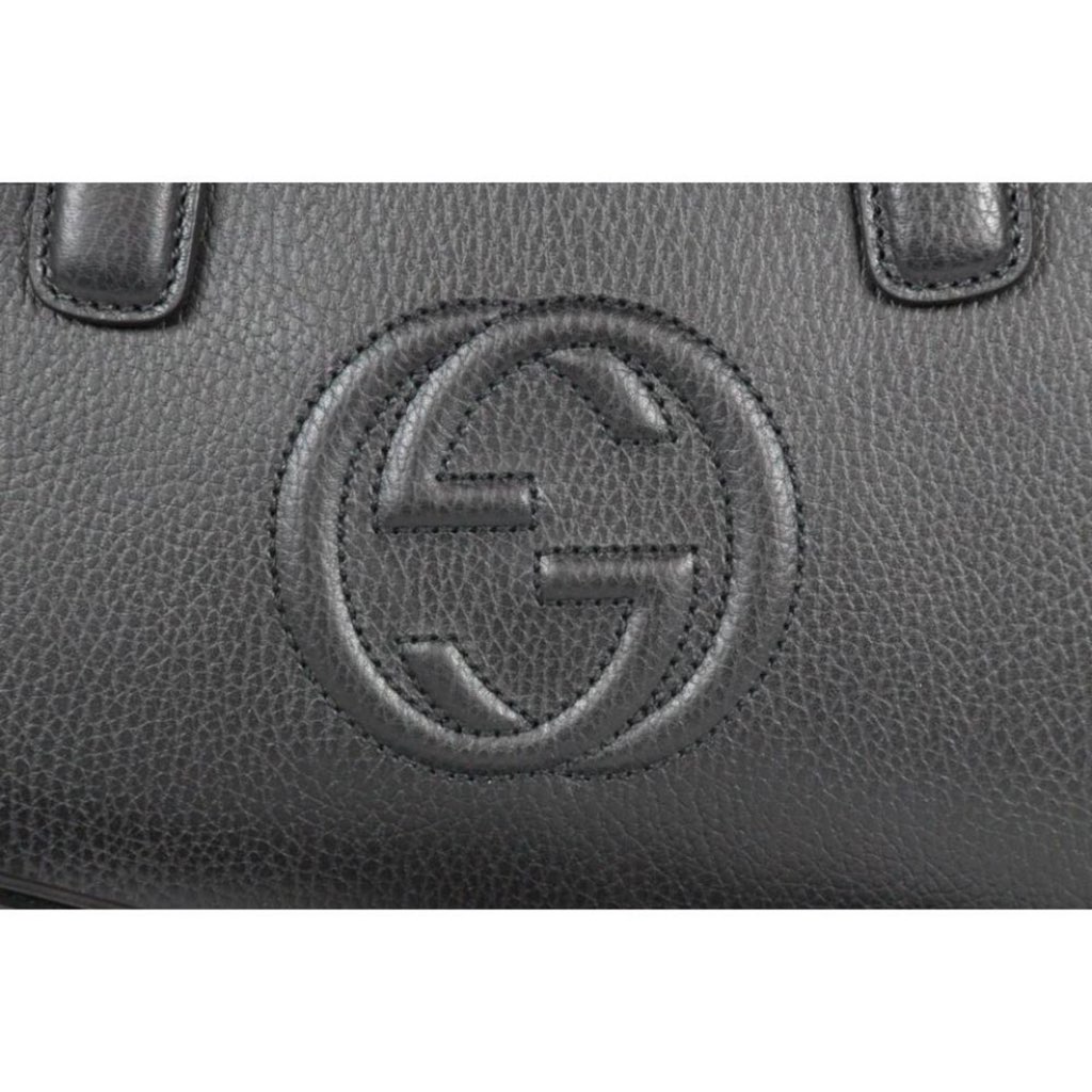 Gucci Gucci Soho Leather Tote Crossbody Bag Black - Image 13
