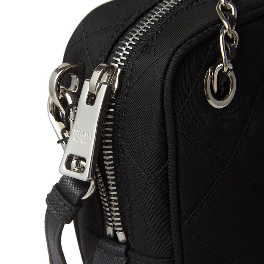 Prada Prada Re-Edtion Nylon Quilted Black Triangle Logo Crossbody Bag - Image 10