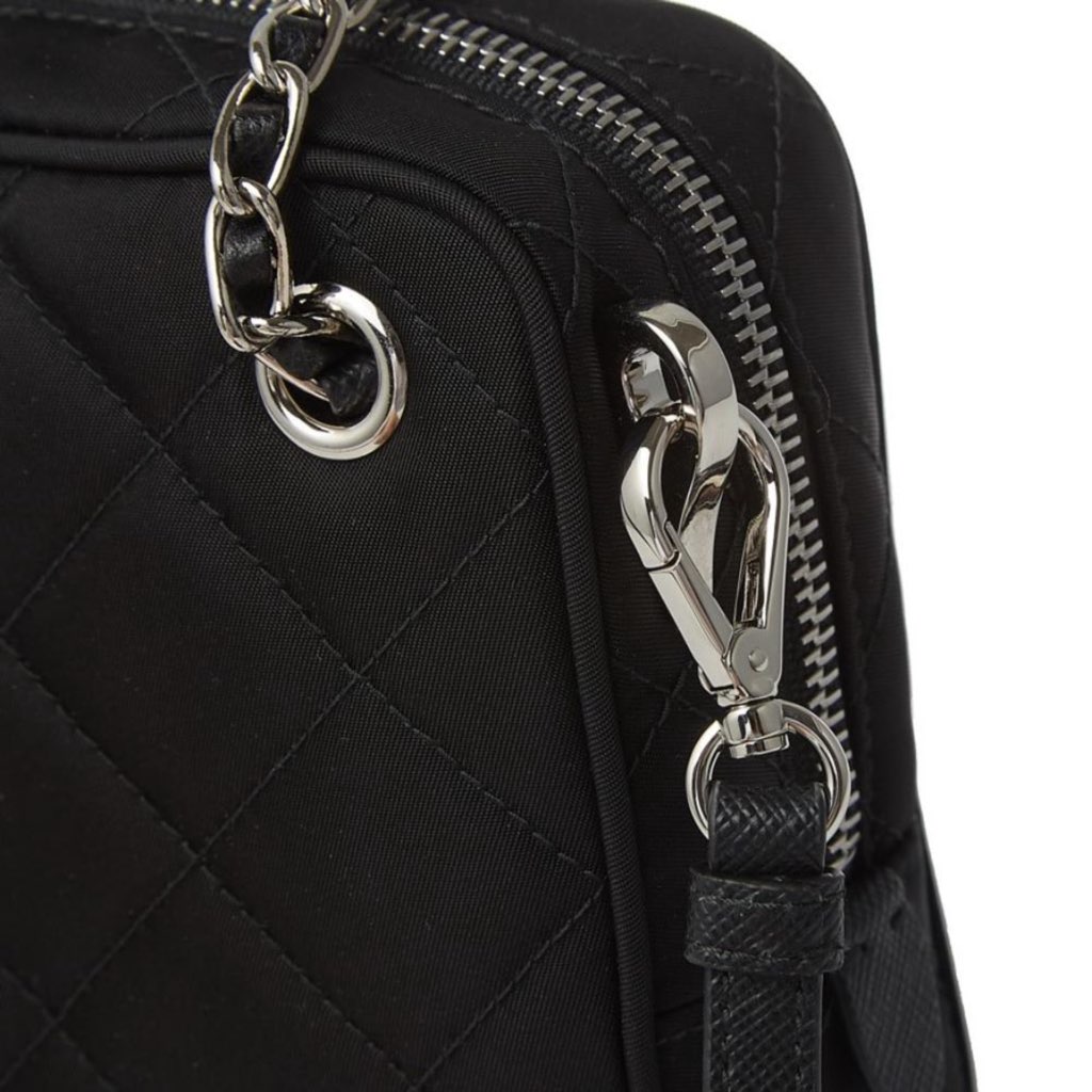 Prada Prada Re-Edtion Nylon Quilted Black Triangle Logo Crossbody Bag - Image 11