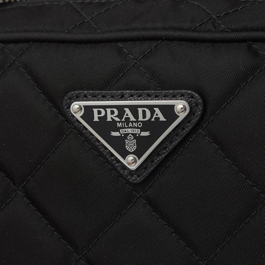 Prada Prada Re-Edtion Nylon Quilted Black Triangle Logo Crossbody Bag - Image 12