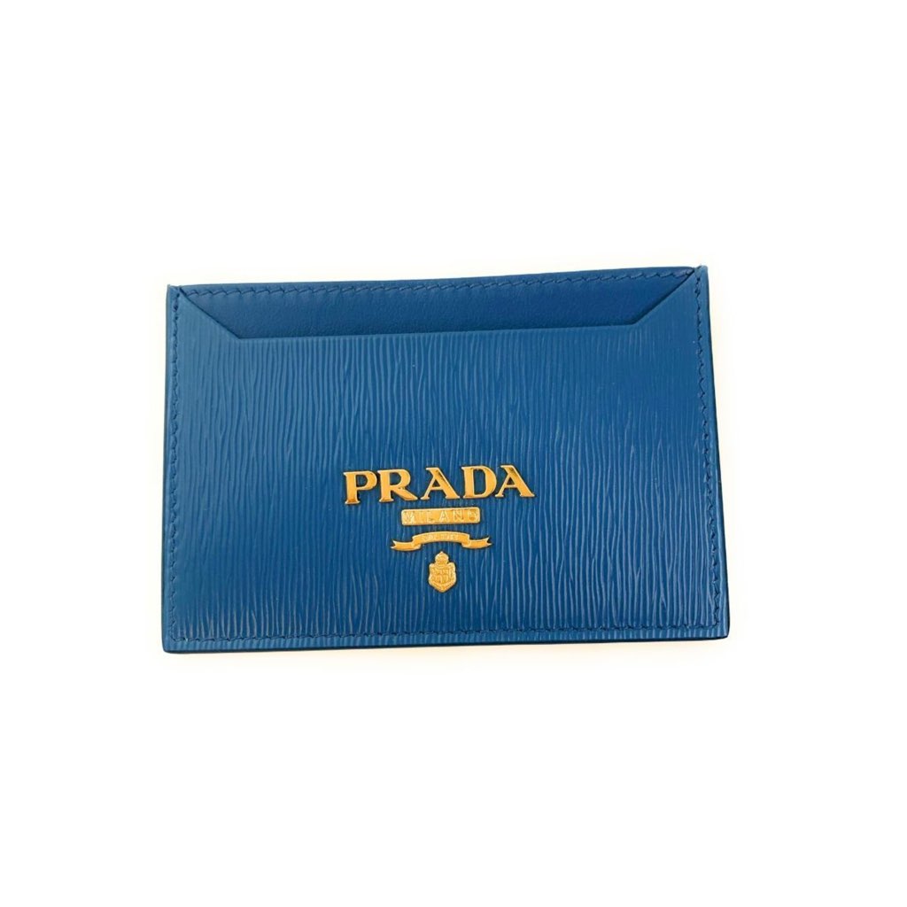 Prada Prada Vitello Move Cobalt Blue Leather Small Card Case Wallet - Image 6