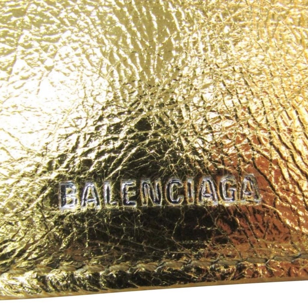 Balenciaga Balenciaga Papier Gold Arena Lambskin Mini Trifold Wallet - Detail 2