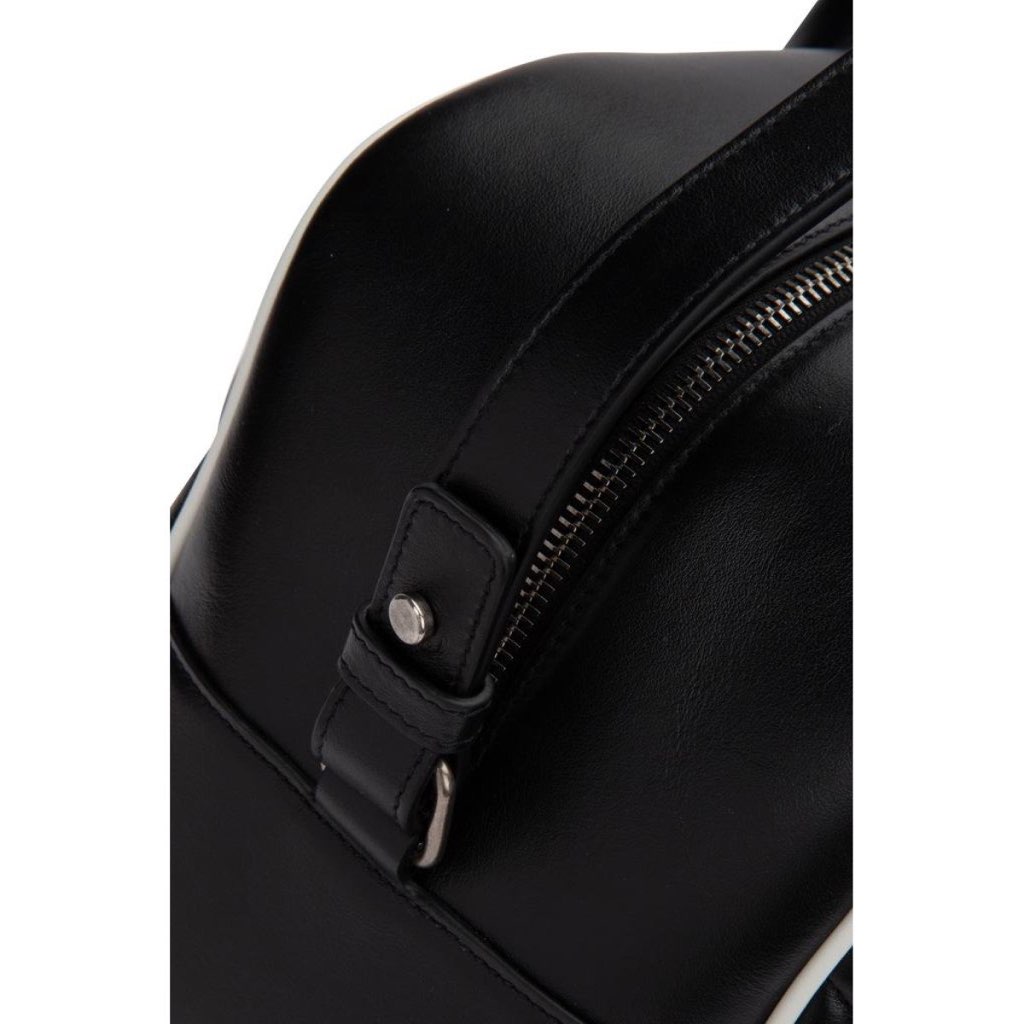 Saint Laurent Saint Laurent Miles Logo Black Calf Leather Duffel Bowling Bag - Detail 2