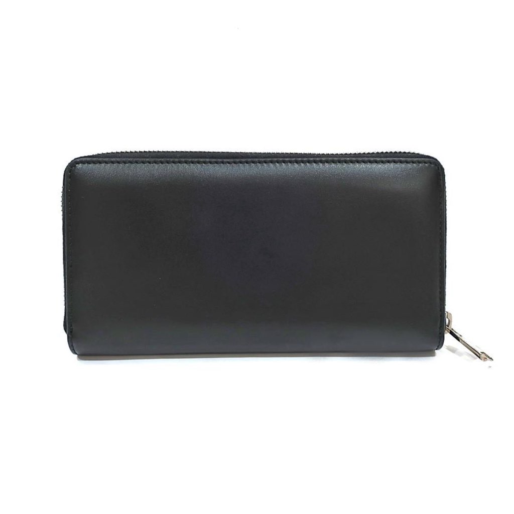 Gucci Gucci Black Leather Rainbow Blade Lightning Logo Long Wallet - Back view
