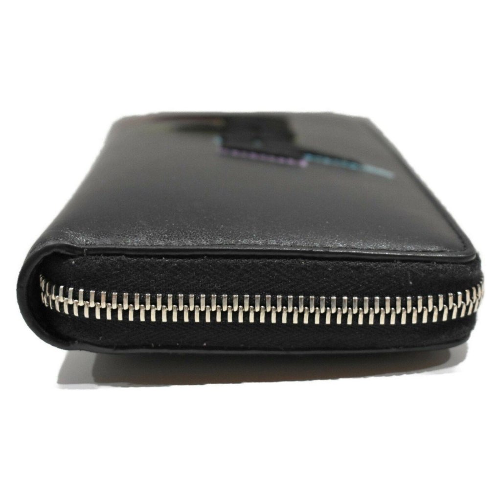 Gucci Gucci Black Leather Rainbow Blade Lightning Logo Long Wallet - Detail 2