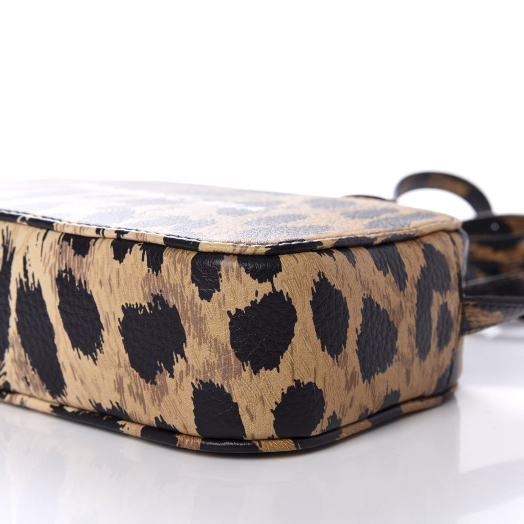 Balenciaga Balenciaga Calfskin Logo Printed Leopard XS Everyday Camera Bag - Image 11